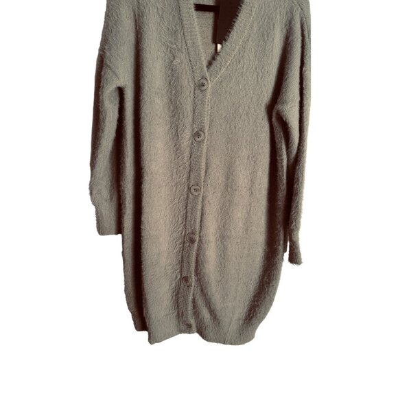NWT Gibsonlook Medium Soft Gray Button-Front Cardigan Cozy Sweater - Picture 15 of 16
